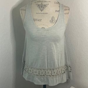 Painted Threads Crochet Mint Racerback Top